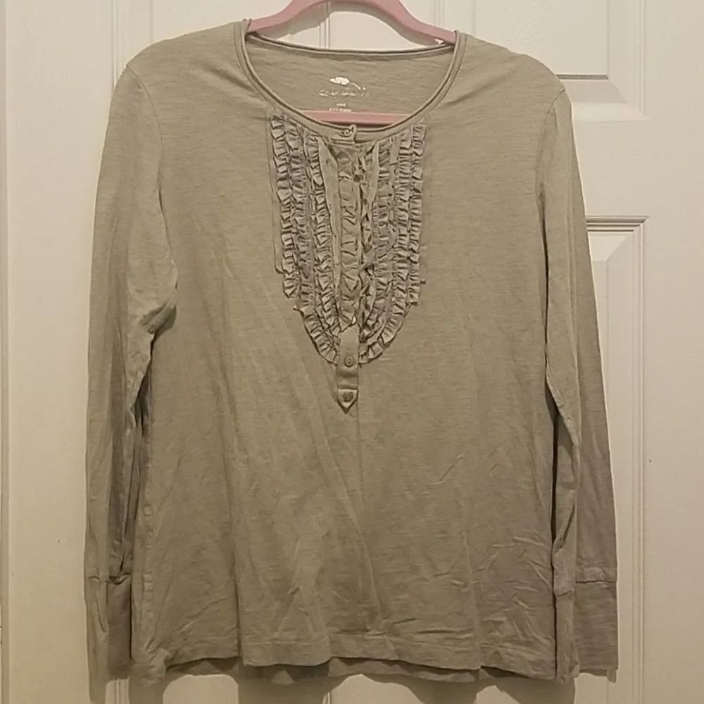 Bob Timberlake gray   long sleeve  top Sz L
NWOT